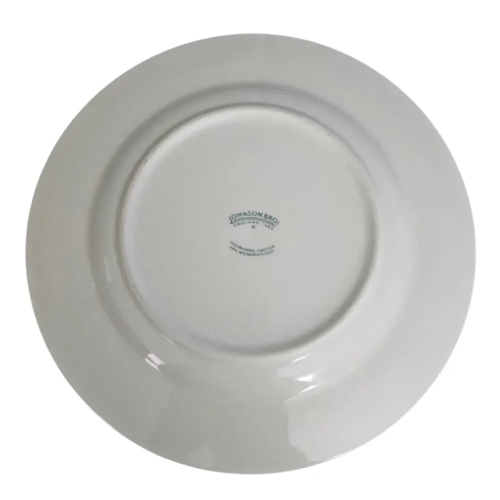Johnson Bros Blue Willow Salad Plates Set of 4 Made in England Blue White China